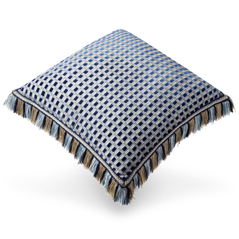 Royalty Trimmed Tassels Throw Pillow
