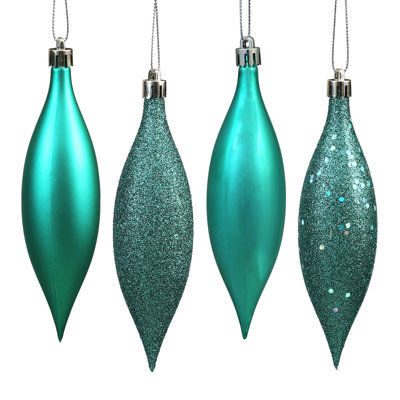 Four-Finish Finial Drop Christmas Ornament