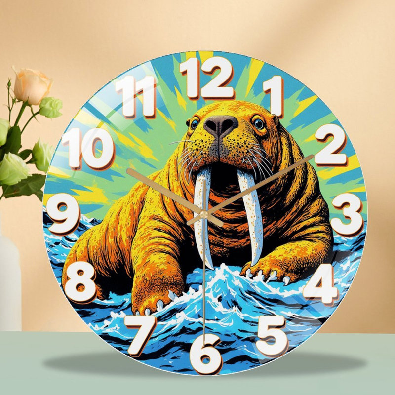 Horloge murale Walrus Illustration