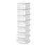 Étagère à chaussures rotative 360, armoire de rangement pour 7 chambres à coucher, grande capacité de rangement, hauteur intérieure de 21 cm, tablettes, installation rapide, support non durable, chambre à coucher, capacité, blanc, panneaux, stable et