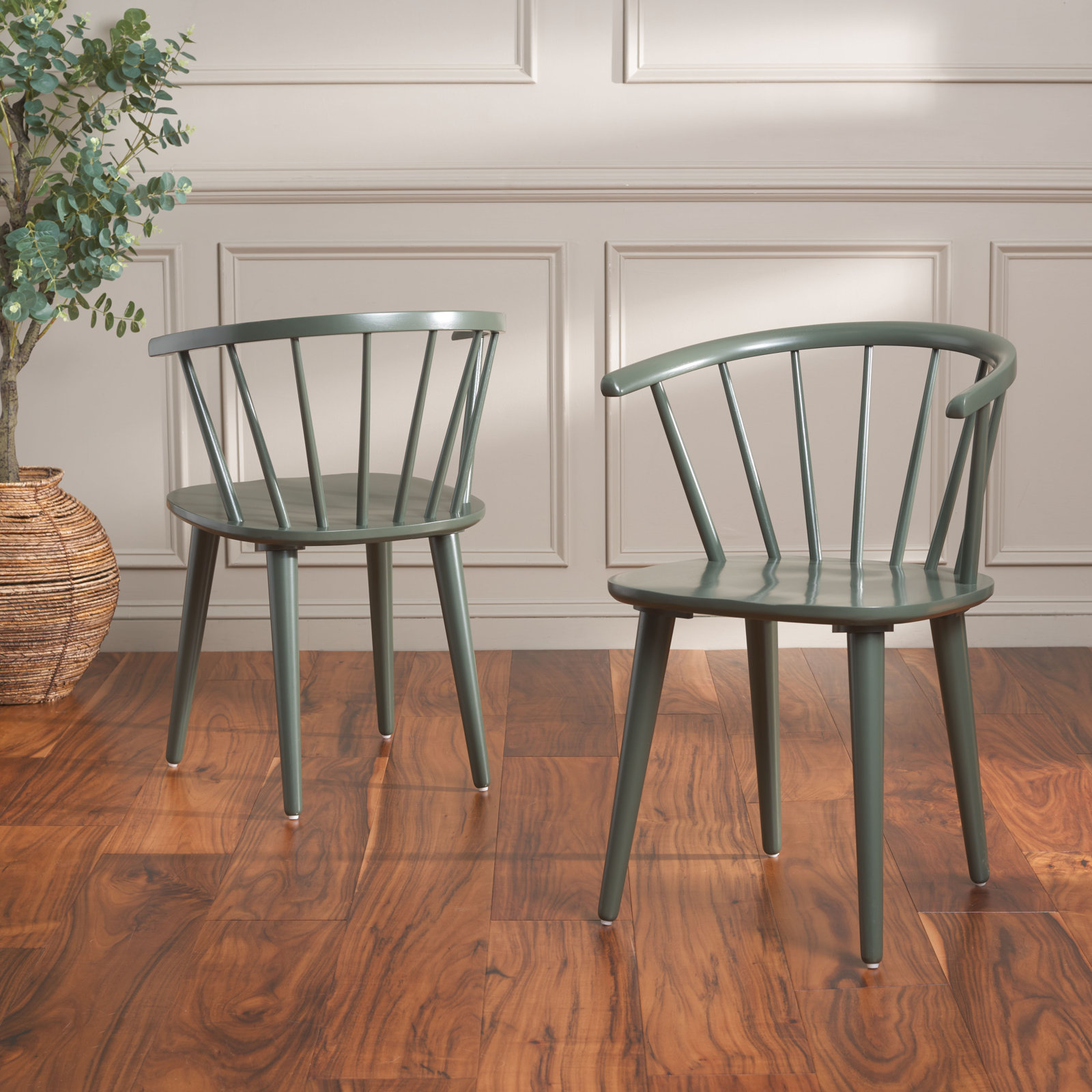 Sheffield Solid Wood Dining Chair, Dusty Green