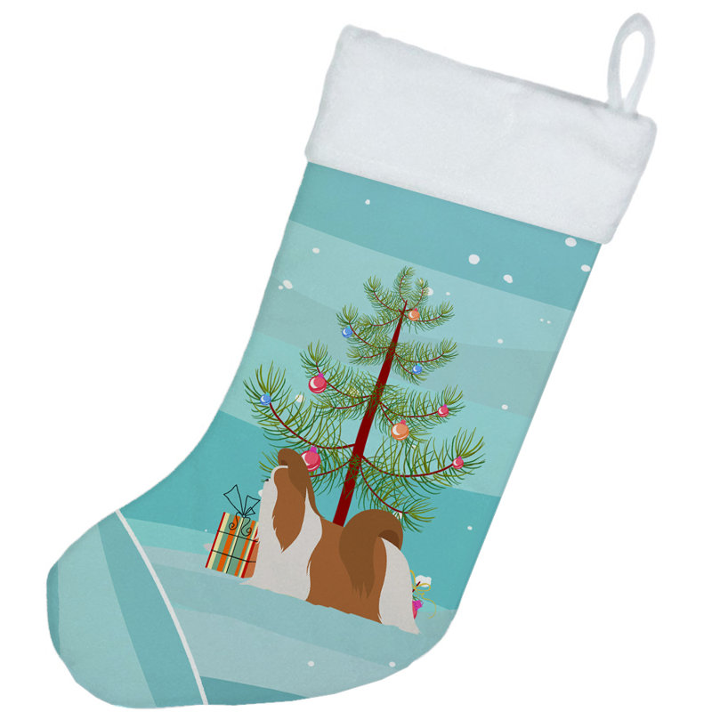 Chaussette de noël joyeux de noël, Shih Tzu
