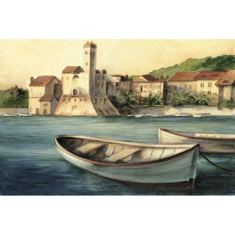 Mediterranean Harbor II by Ethan Harper - Wrapped Canvas Print, 30cm H x 46cm W