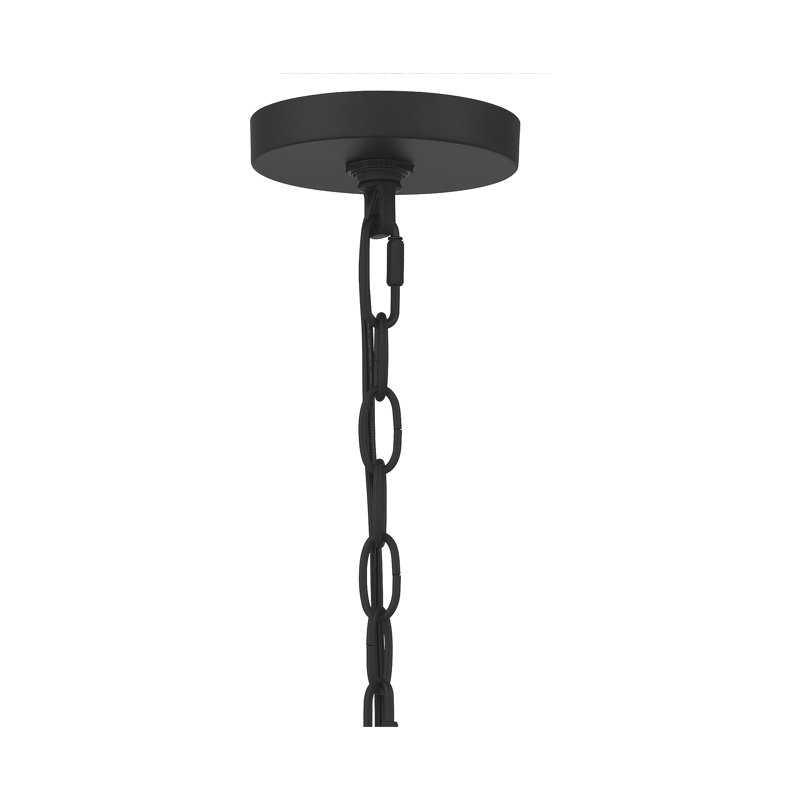 Luminaire suspendu cylindrique 3 lumières Arpelar, Noir mat