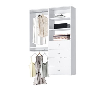 Latitude Run® Modular Closets Closet System Walk-In Sets, Hanging Unit ...