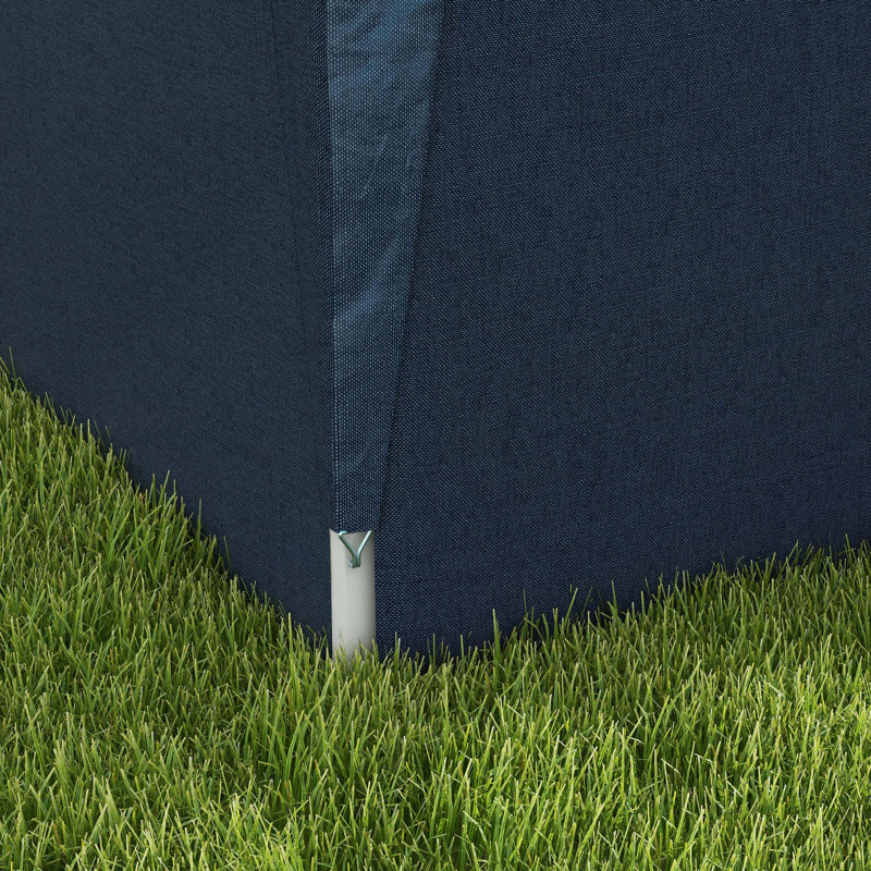 Outsunny 10' X 19.5' Pop Up Canopy Tent With Sidewalls, Height Adjustable Large Party Tent Event Shelter With Leg Weight Bags, Double Doors And Wheeled Carry Bag For Garden, Patio