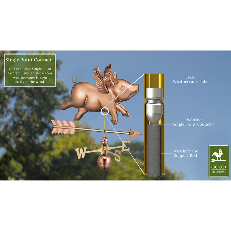 37'' H Metal Animals Weathervane