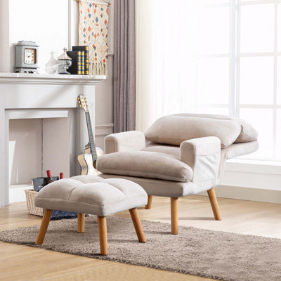 Fauteuil et repose-pieds Gesualdo