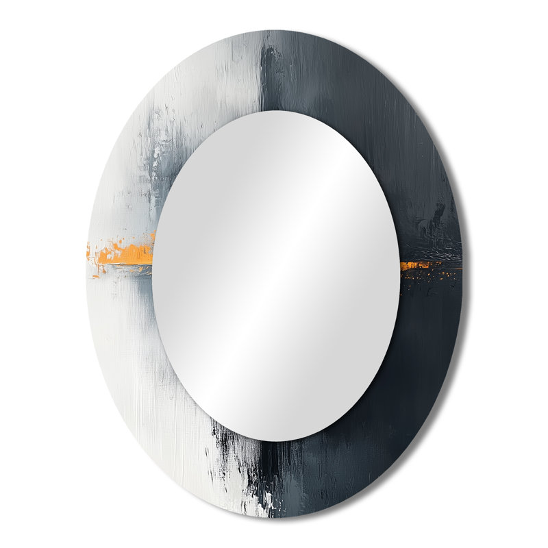 Miroir mural moderne noir et doré Converge Dream II, 43 po x 33 po