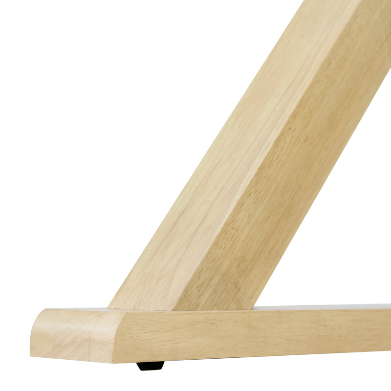 Table de salle à manger en placage de chêne avec pieds en forme de X
