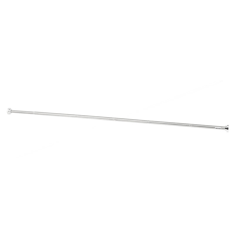 Tringle de rideau de douche, 28 à 76 pouces, tringle télescopique en acier inoxydable à tension de ressort réglable de 1 pouce de diamètre avec supports, antidérapant pour salle de bain, placard, fenêtre, paravent, argent