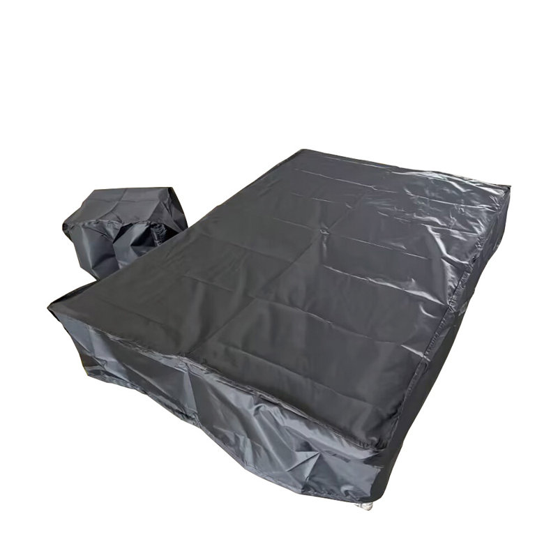 Tyndale 195cm Long Reclining Single Sun Lounger with Cushions and Table, Grey , Black