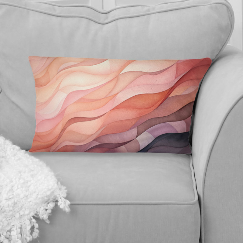 Coussin Nutshell Waves Abstract Watercolor I - Abstract Shapes
