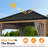 Sunrise Coast 10'X20' Hard Top Patio Gazebo With Mesh Netting And Privacy Curtains,  Extend Pavilion Pergola With Galvanized Steel Slope Metal Roof-110199951
