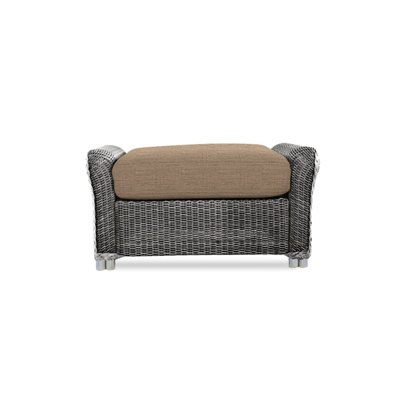 Reflections Outdoor Ottoman, Pewter, Sailcloth Salt