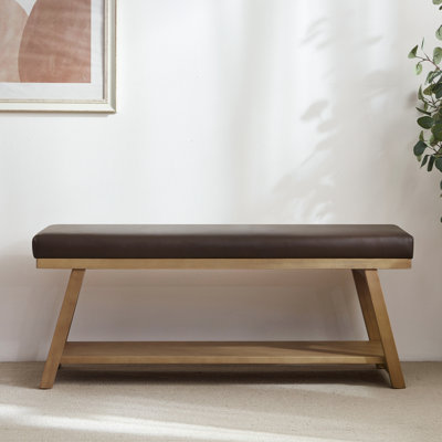 Banc de rangement en similicuir Hahnville