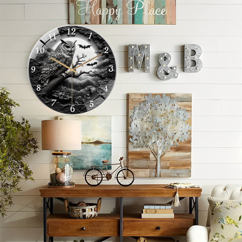 Horloge murale Owl