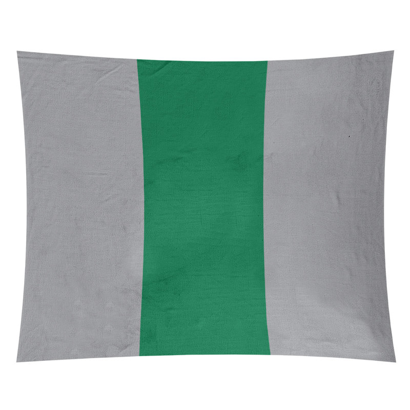 Tapisserie de polyester Vancouver, H 68 po x l 80 po, Gris froid / vert / gris froid