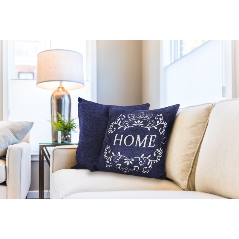 Lizette Square Cushion Cover, Navy