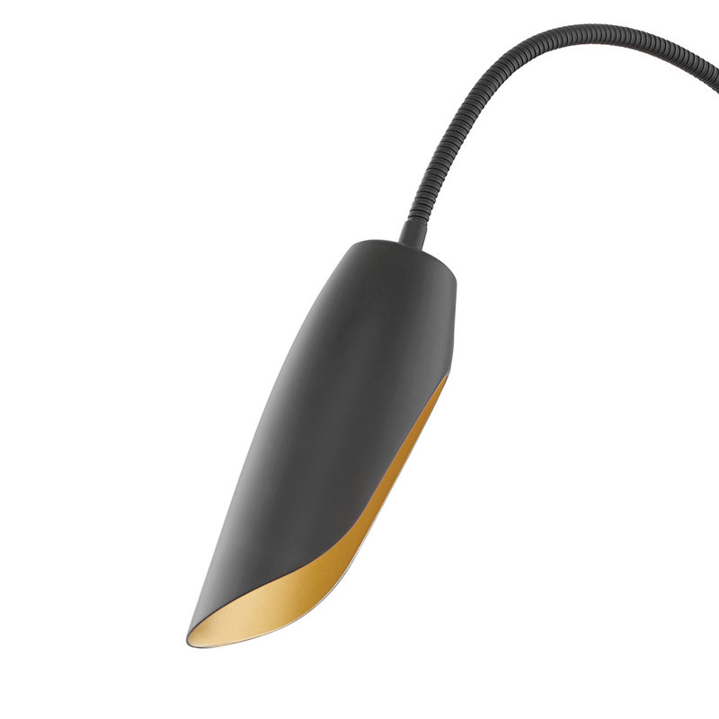1 - Light LED Wallchiere, Black
