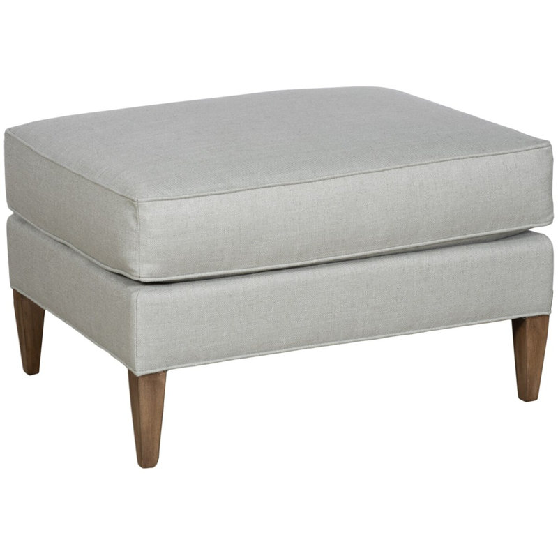 Merrill Ottoman, Impala Linen, Dove Gray