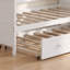 Lit de jour double en bois massif avec tiroir-lit à roulettes, canapé-lit simple multifonctionnel pour chambre ou salon, sommier non requis, blanc.-202355479