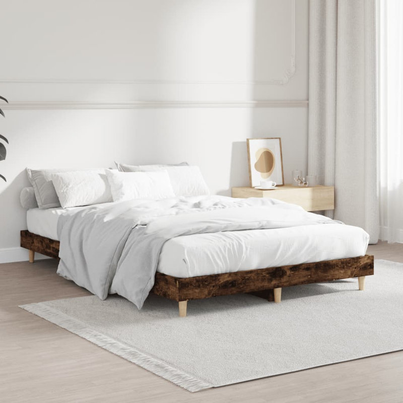 Brotherhood Bed, 120 x 190cm, Smoked Oak