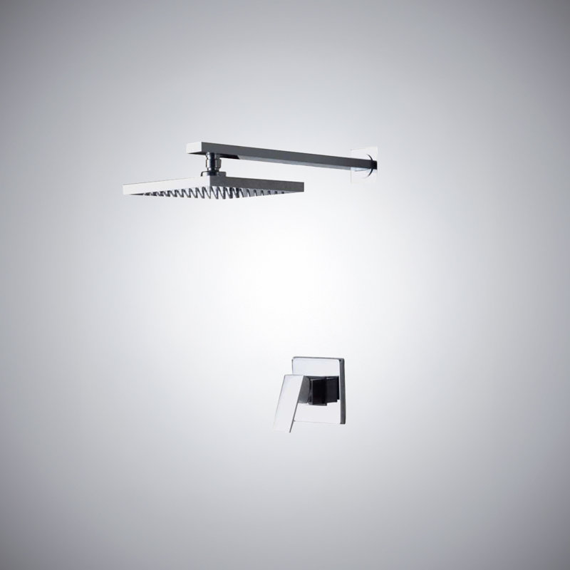 Wall Mounted LED Rainfall Showerhead Color Changing Lights for Ultimate Relaxation, 2" H x 10" W