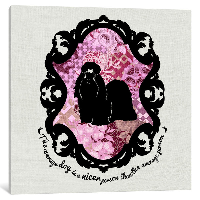 « shih tzu ii », reproduction d’impression sur toile tendue, H 12 po x l 12 po x P 0,75 po, Toile tendue, Pas de tapis