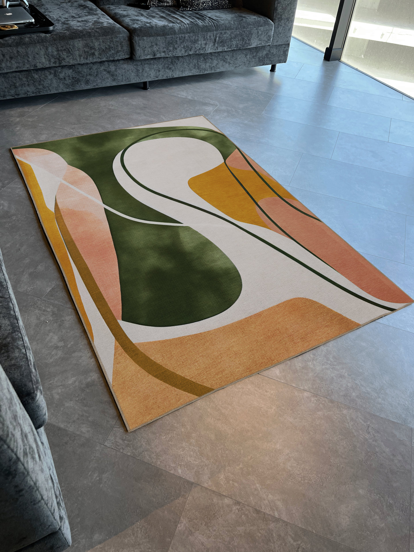 Orren Ellis Green-Beige Themed Multi-Colored Mixed Spiral Shape ...
