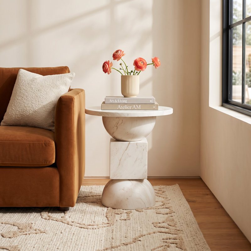 Embury Concrete Top End Table