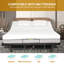 Base de lit réglable Base de lit pour grand lit avec télécommande sans fil inclinée tête et pied 4 ports USB, veilleuses sous le lit, moteur noir sans gravité