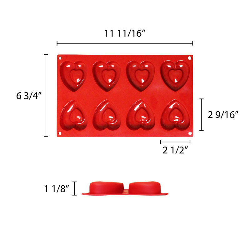 Thunder Group Inc. 8 Cup Non-Stick Silicone Mould with Lid