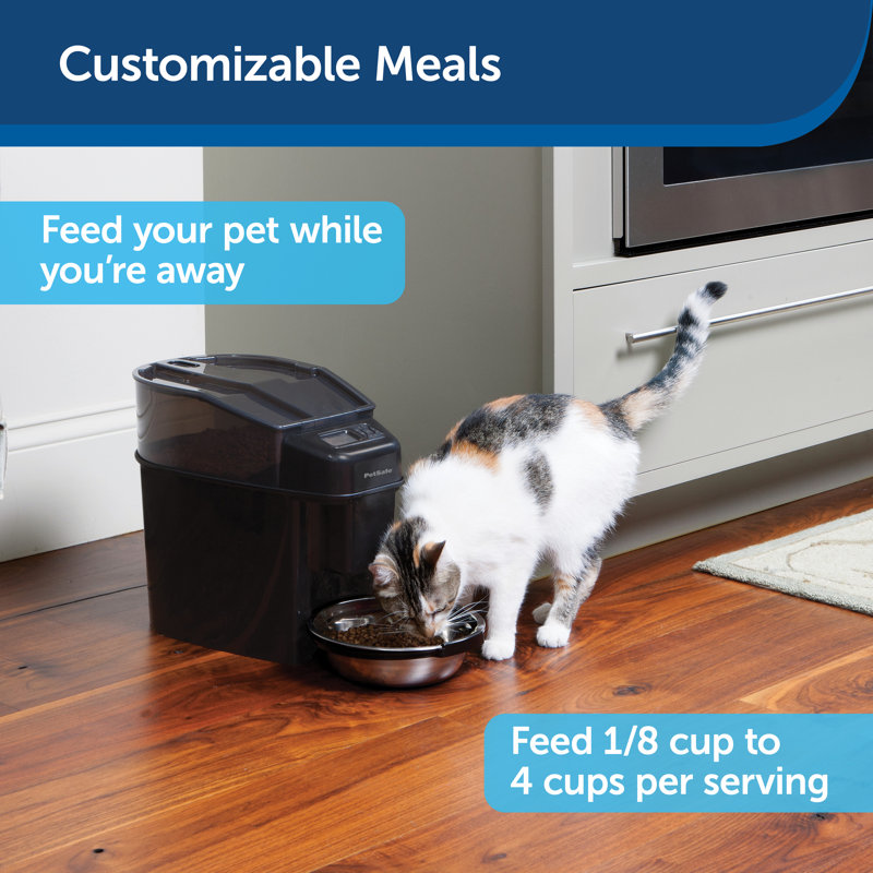PetSafe Black Automatic Feeder with Stainless Steel Bowl
