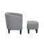 Fauteuil demi-tonneau de 25,5 po en polyester avec repose-pieds