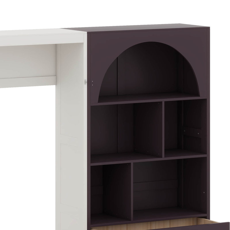 Lit escamotable avec lit escamotable et lit escamotable en bois massif, Espresso