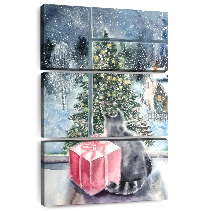 Lelend Christmas Tree Window, 32" H x 20" W