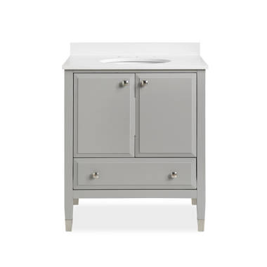 Dorel Living Tribecca 30 inch Wall Mounted Bathroom Vanity in White