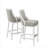 Ellie 19" Wide Solid Rubber Wood Frame Linen Fabric Counter Height Swivel Stool With Back-81515323-81515324