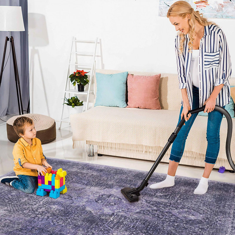 Lint-free, stylish, stain-resistant area rug, Rectangle 6' x 9'