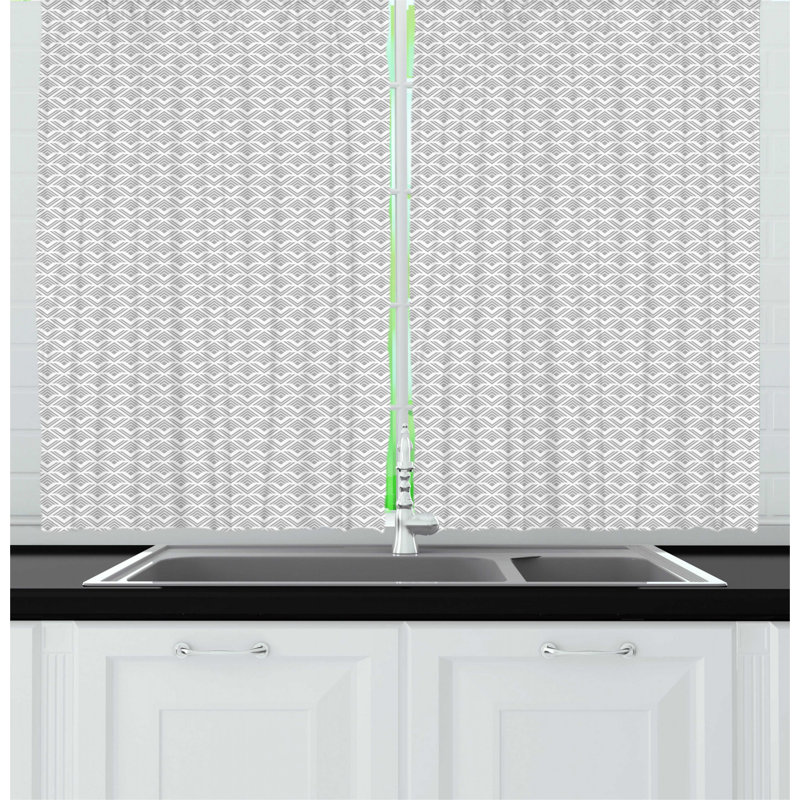 Geometric Tailored Kitchen Curtain