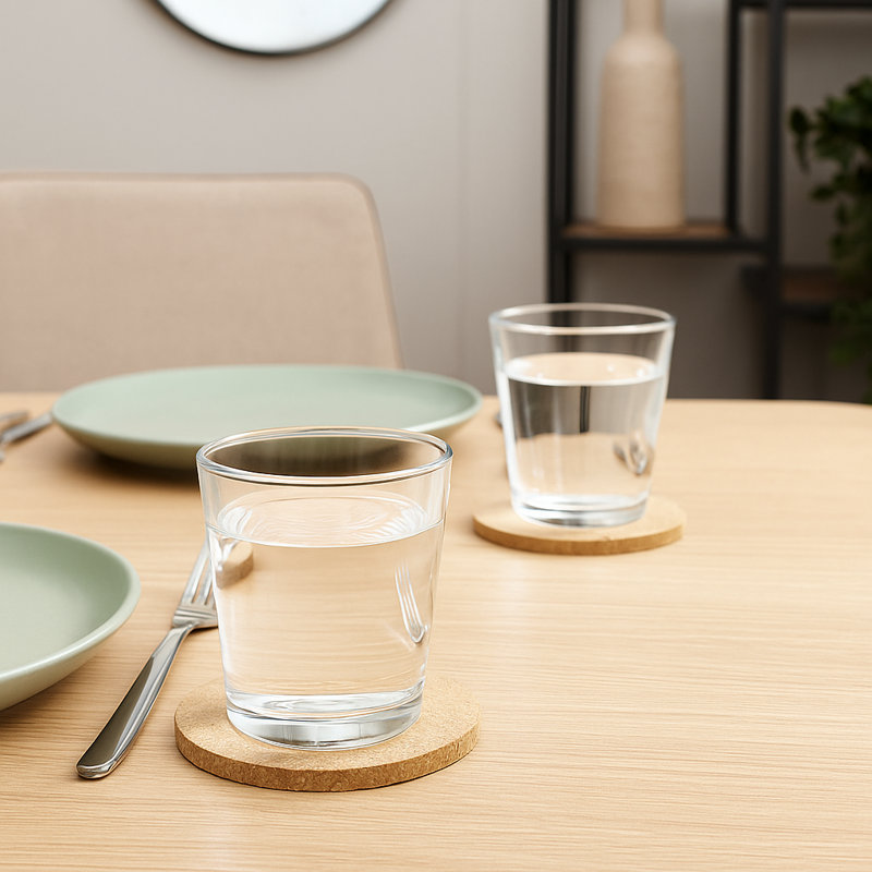 Argon Tableware Water Glasses - Drinking Tumblers - Straight-Sided Everyday Glassware Set, Pack of 12, 250ml