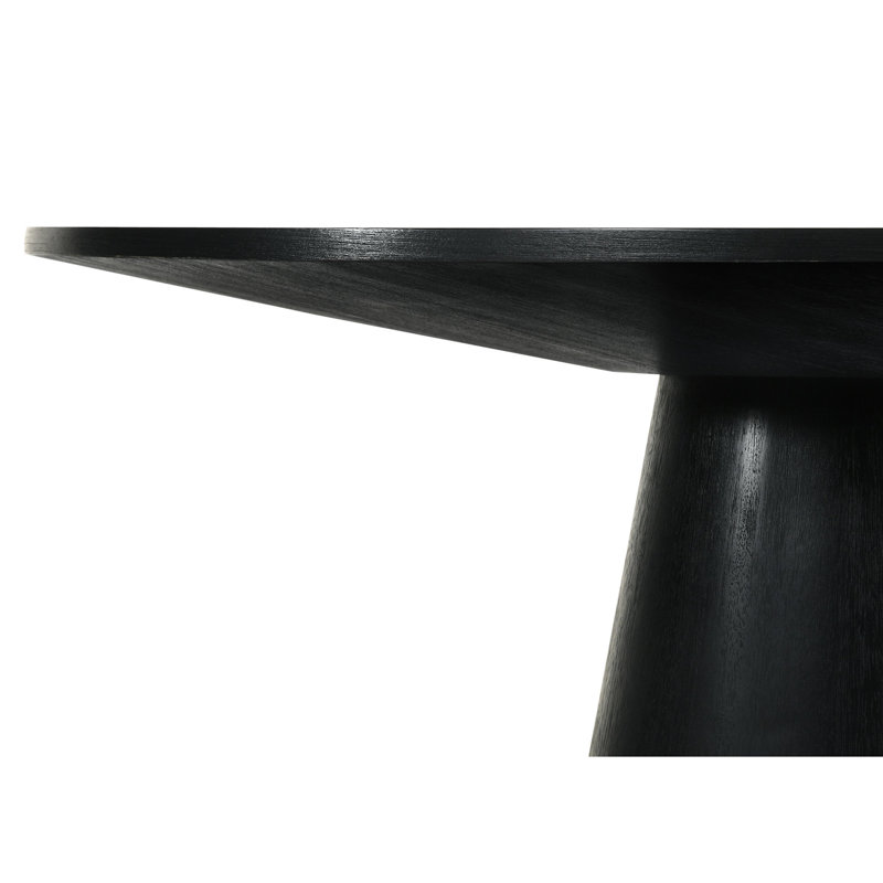 Table de salle à manger de 59 po de largeur, en ébène, 59,5 po, H 30,55 po