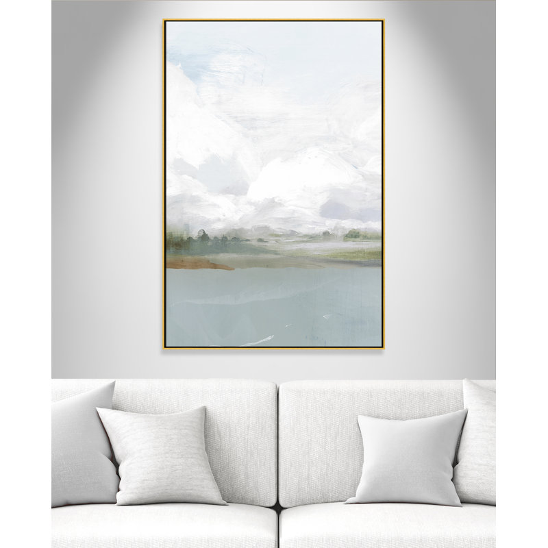 «All Shore - Floater Frame», reproduction d'art sur toile, H 61,5 po x l 41,5 po, Doré