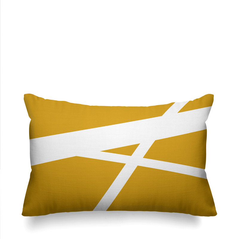 Seward Geometric Diamond Indoor/Outdoor Throw Pillow, Yellow