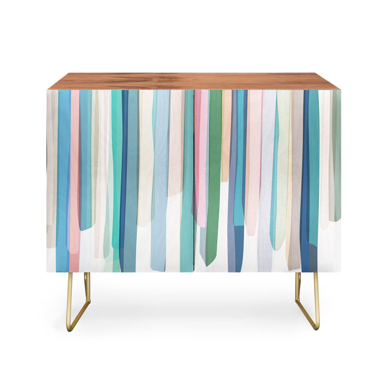 Crédence à 2 portes Mareike Boehmer, Turquoise / brun foncé