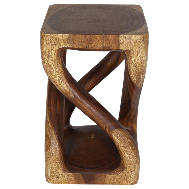 Calaysia End Table, Brown Wood, 23" H x 14" W x 14" D