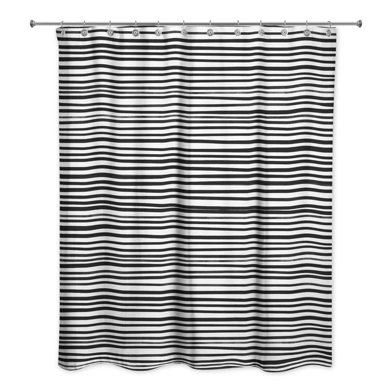 Goggins Striped Shower Curtain