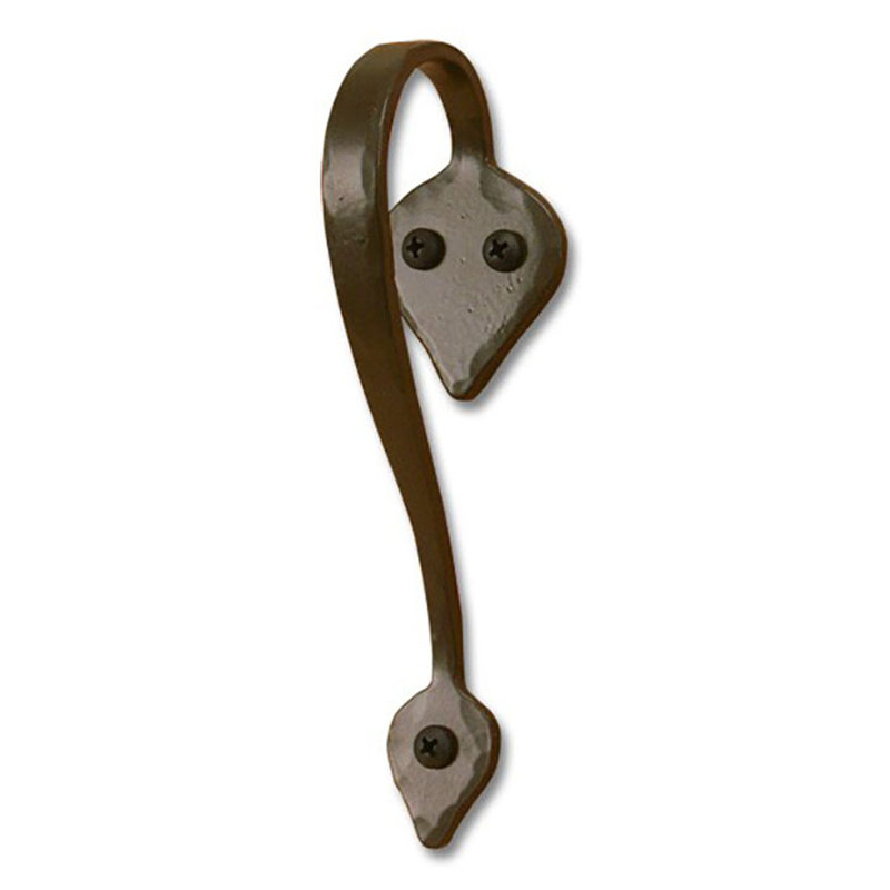 Hand Forged Spade Loop Door Handle, Oil Rubbed Bronze