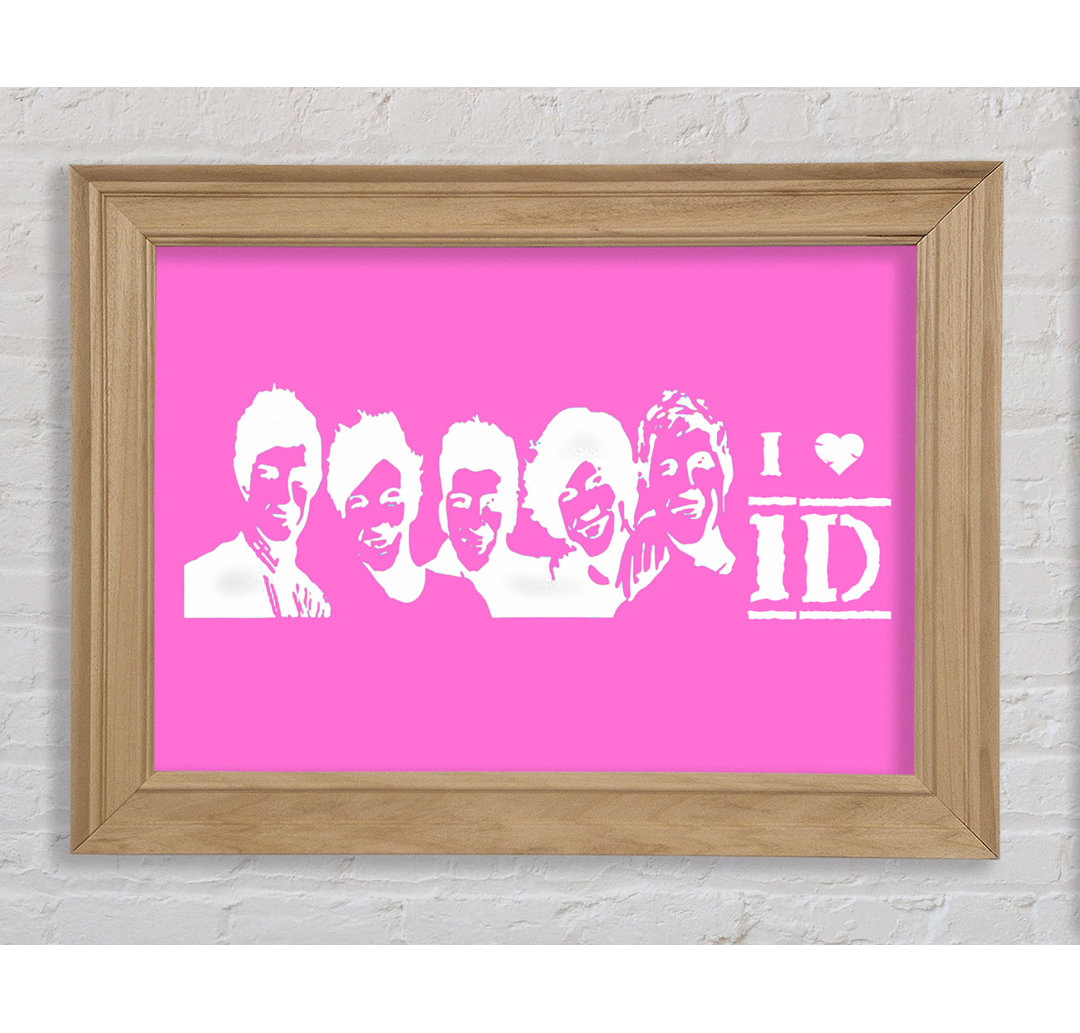 Musik Zitat I Love 1 Direction Vivid Pink - Einzelbildrahmen Kunstdrucke